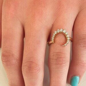 14k Yellow Gold Engagement Ring w .42ct diamonds  / Designed by Pade Vavra